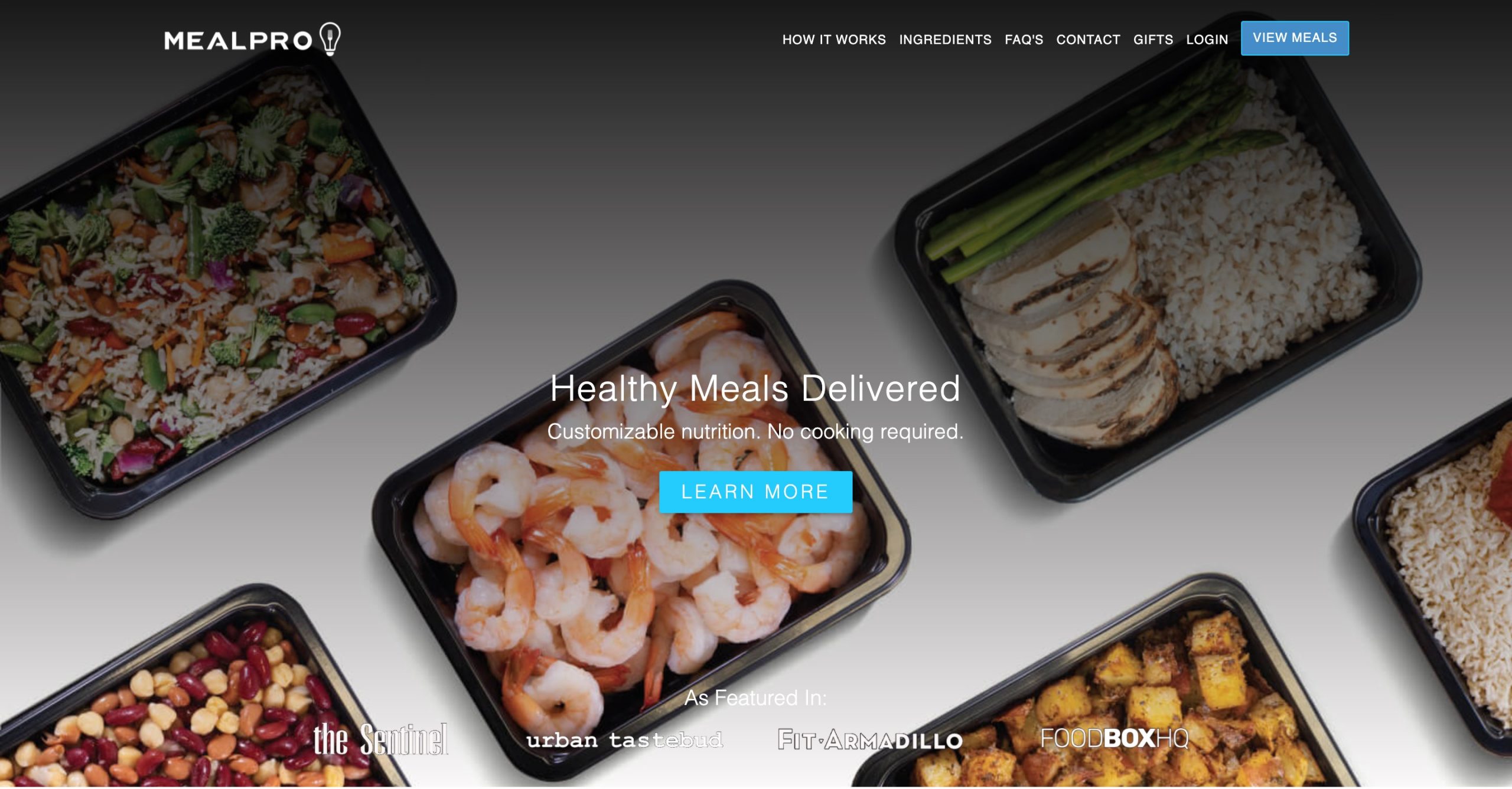 MealPro main page