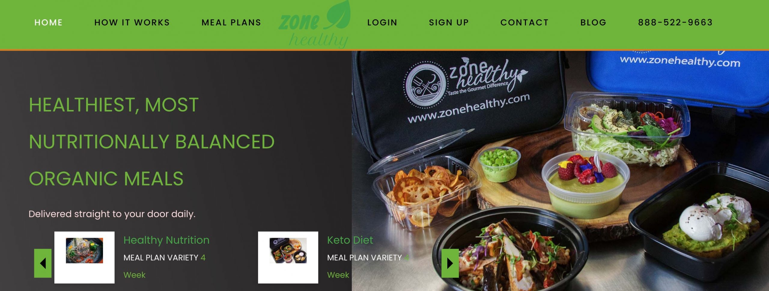 Zone Healthy main page